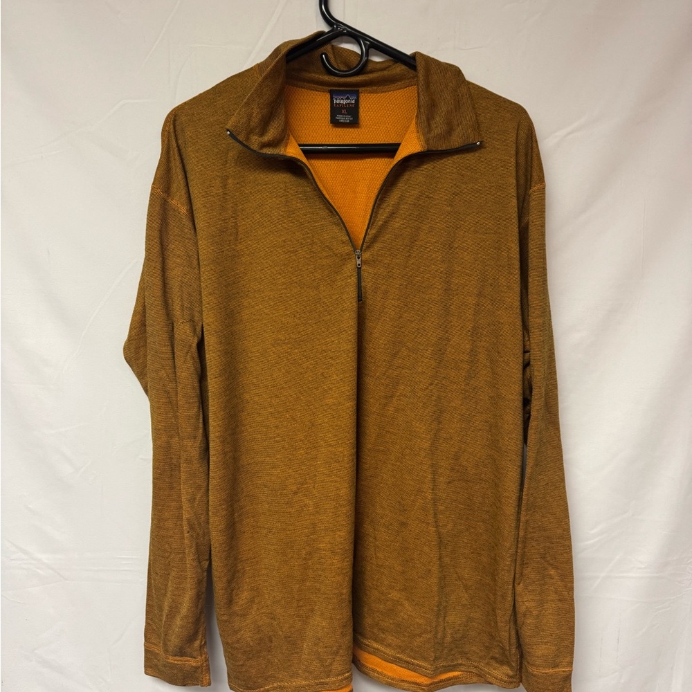 Patagonia Men's Tan Zip-Up Sweater